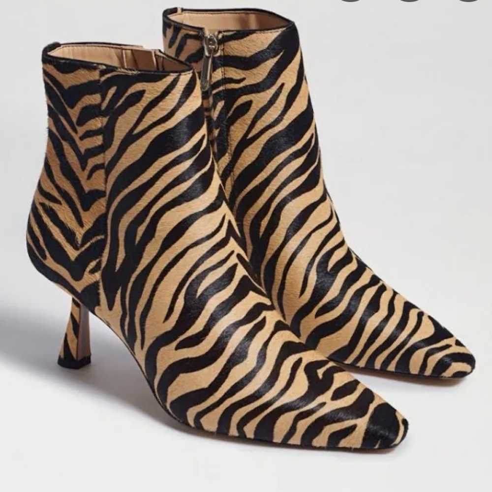 Zebra Print Ankle Boots